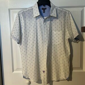 EUC Van Heusen short-sleeved casual button-up shirt